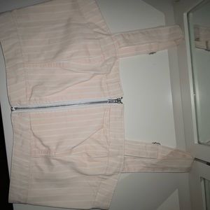 Zip up crop top